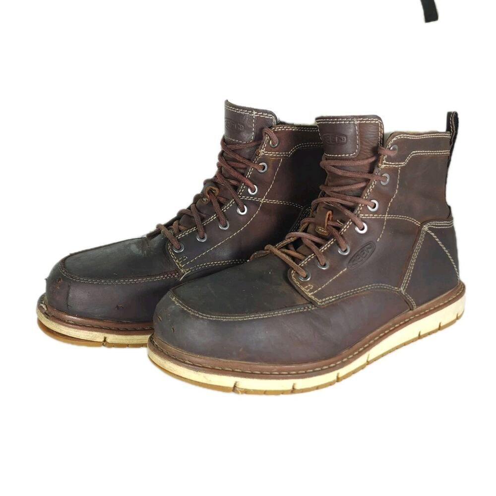 Keen Men’s San Jose 6" US 10,5D Brown Leather Utility Aluminum Toe Work Boots